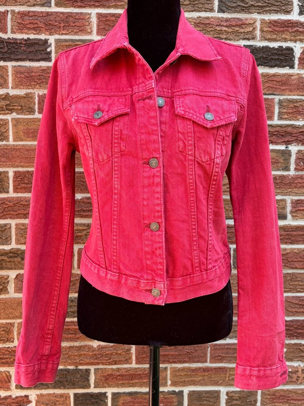 Denim & Supply Ralph Lauren Vintage Wash Red Stretch Denim Jacket M